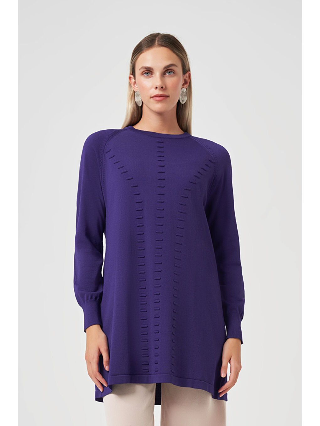 Basic Triko Tunik 907 Mor