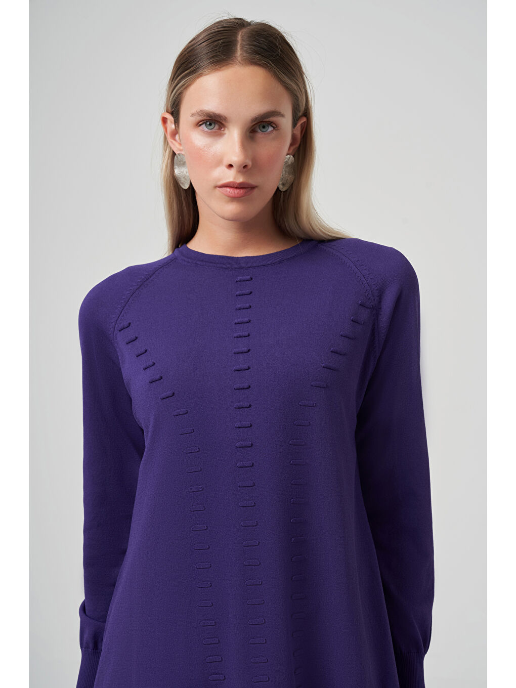 Basic Triko Tunik 907 Mor-1