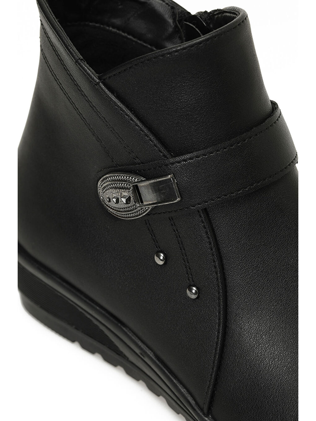 162294.Z4PR Siyah Kadın Dolgu Topuk Bot-6