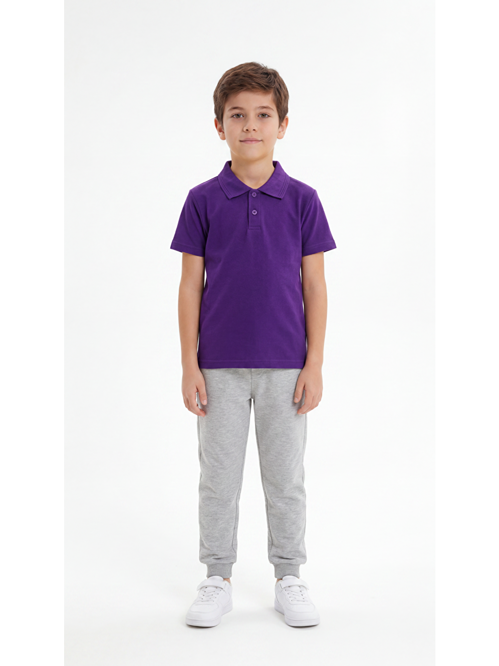 Mor Erkek Çocuk Okul Kısa Kol Polo Yaka Lakost