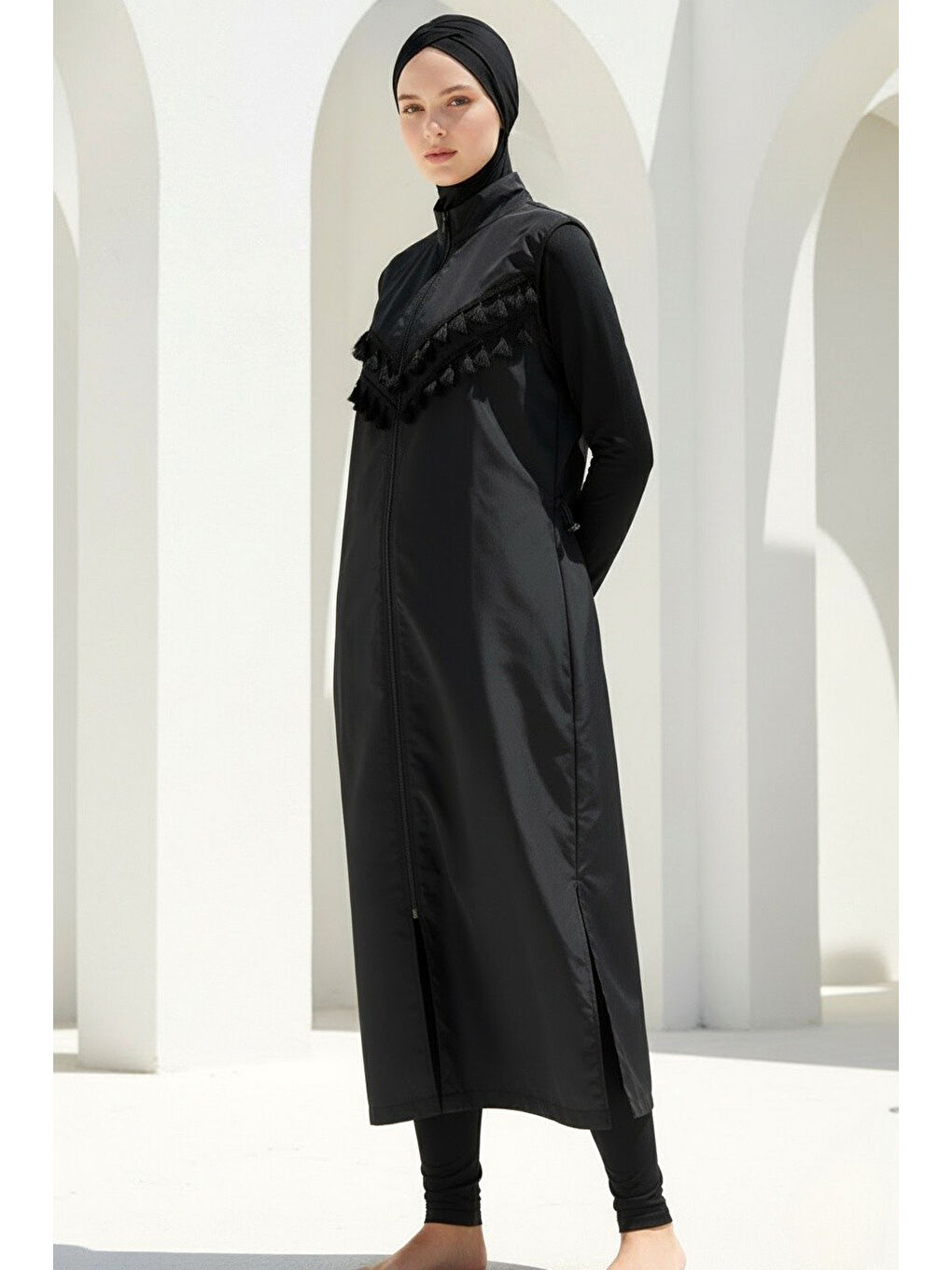 Tam Kapalı Tesettür Mayo Siyah 1998-2