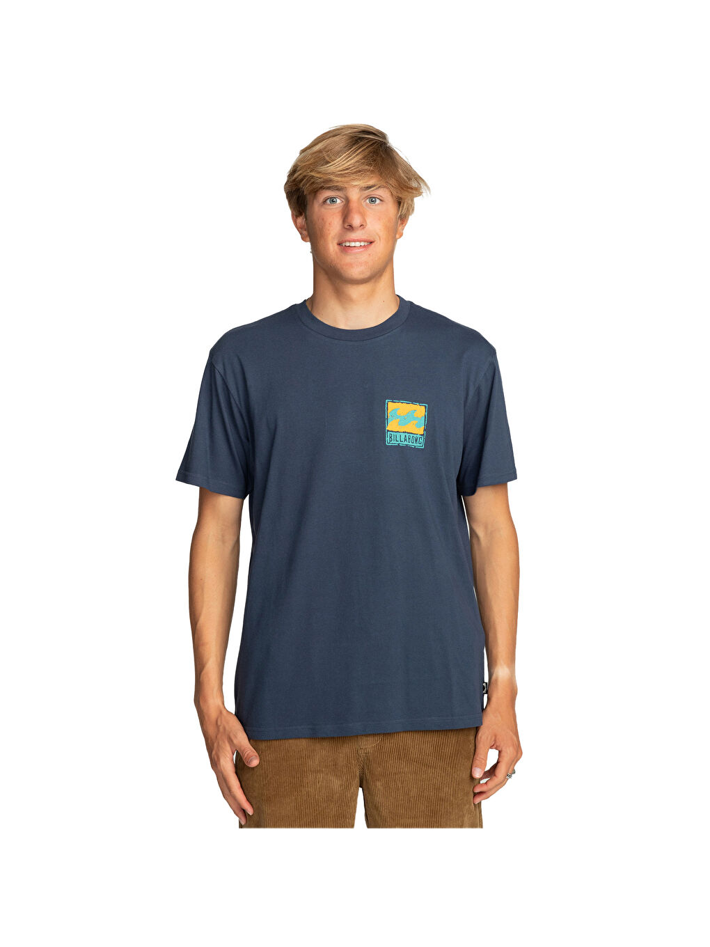 Lacivert Stamp Tees Erkek Mavi Tişört