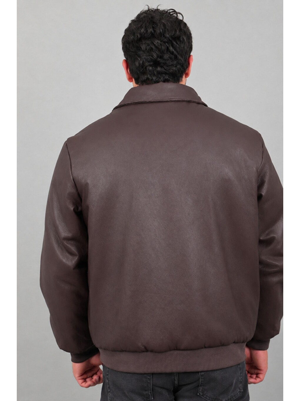 Bordo Cep Detay Dolumlu İçi Kürklü Suni Deri Mont Kmd 897_50533-6