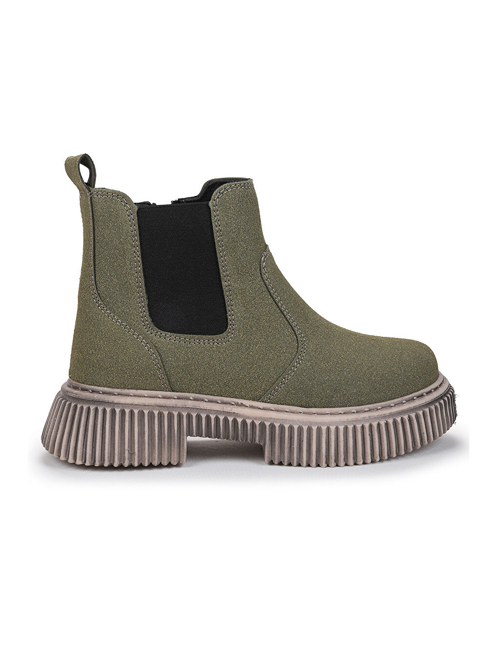 Haki Penka Fermuarlı Erkek Çocuk Günlük Bot Ayakkabı-2