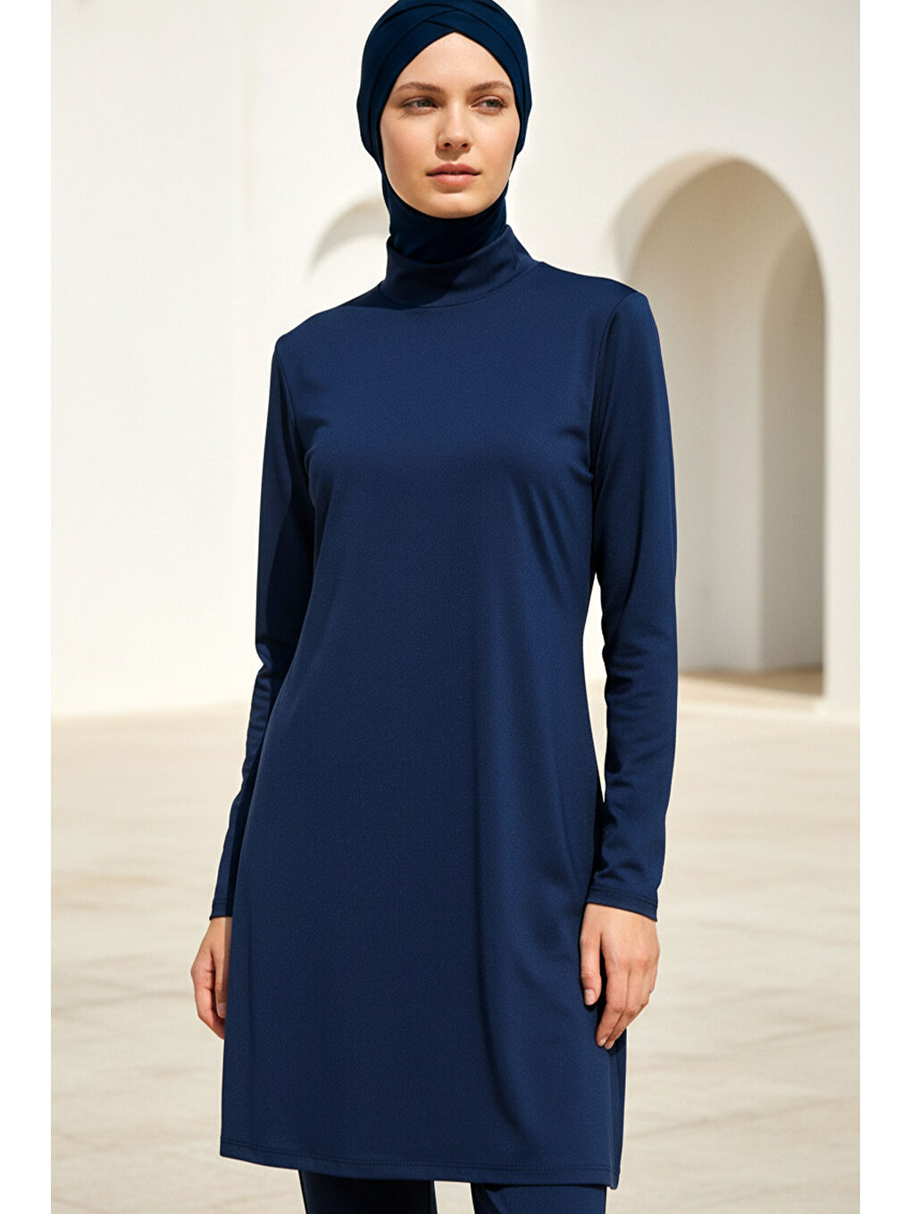 Tam Kapalı Tesettür Mayo Lacivert 1969