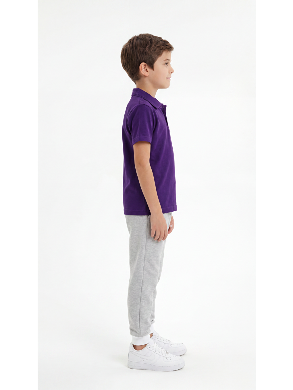 Mor Erkek Çocuk Okul Kısa Kol Polo Yaka Lakost-1