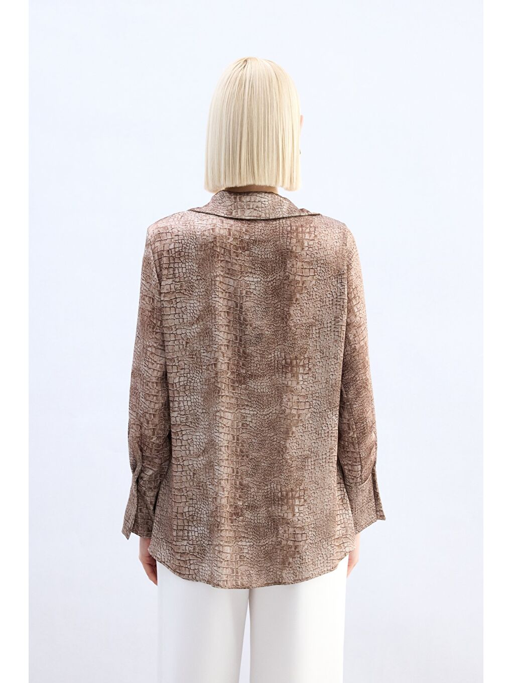 Kahverengi Klasik Desenli Gömlek - Kahve-6