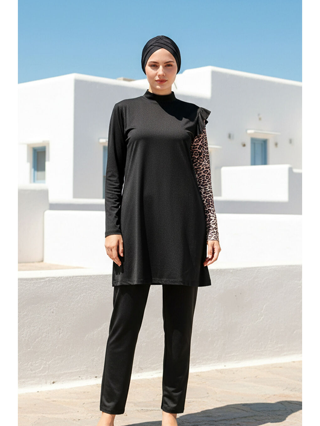 Tam Kapalı Tesettür Mayo Siyah M2101