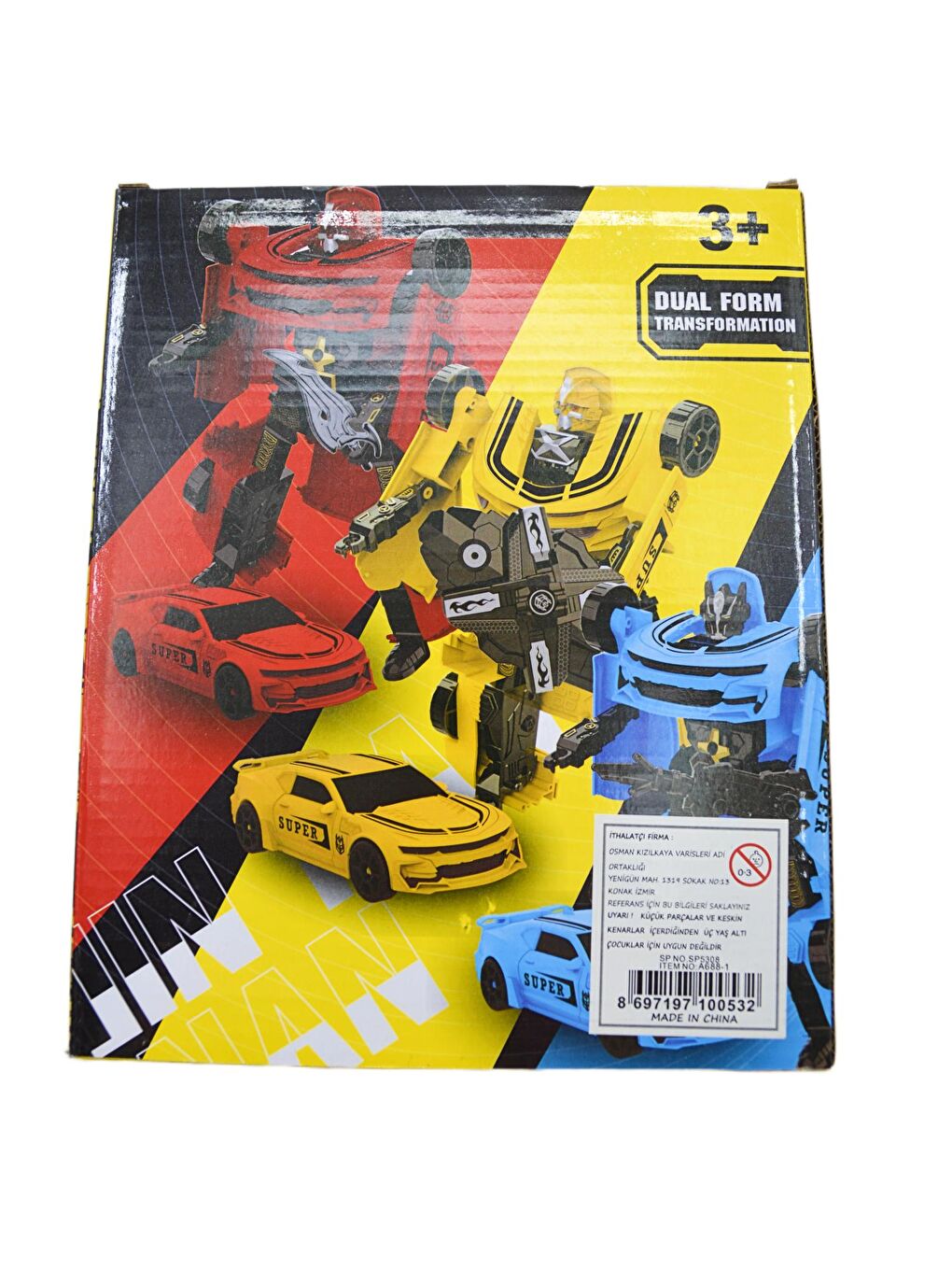 Transformers Dönüşen Oyuncak Araba SP5308 A688-1 MAVİ GKO
