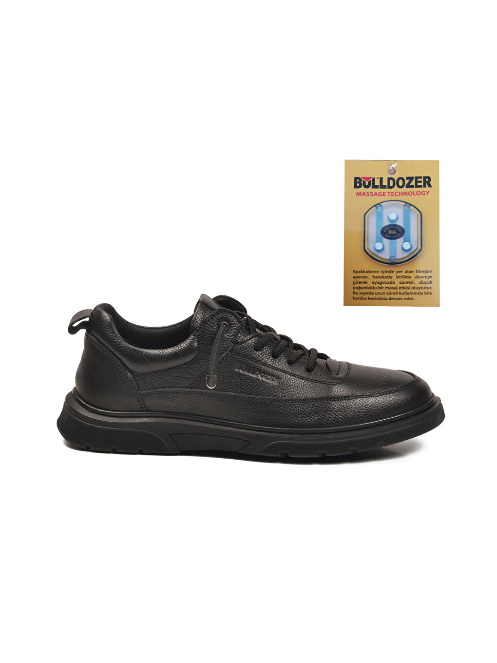 Siyah Floter Hakiki Deri Masaj Etkili Erkek Casual Ayakkabı 260044 M