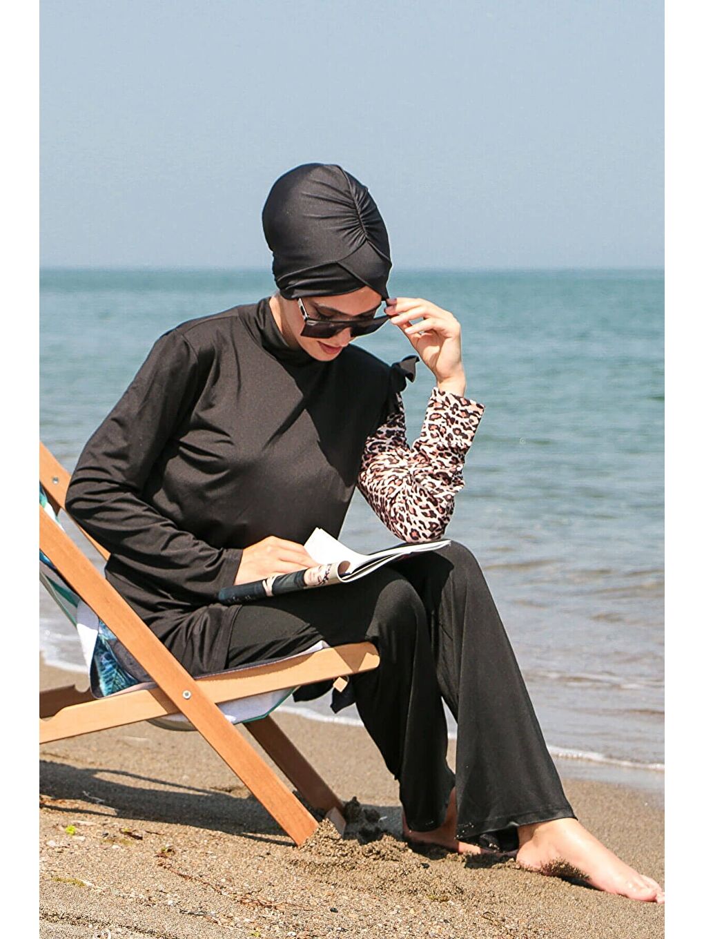 Tam Kapalı Tesettür Mayo Siyah M2101-2