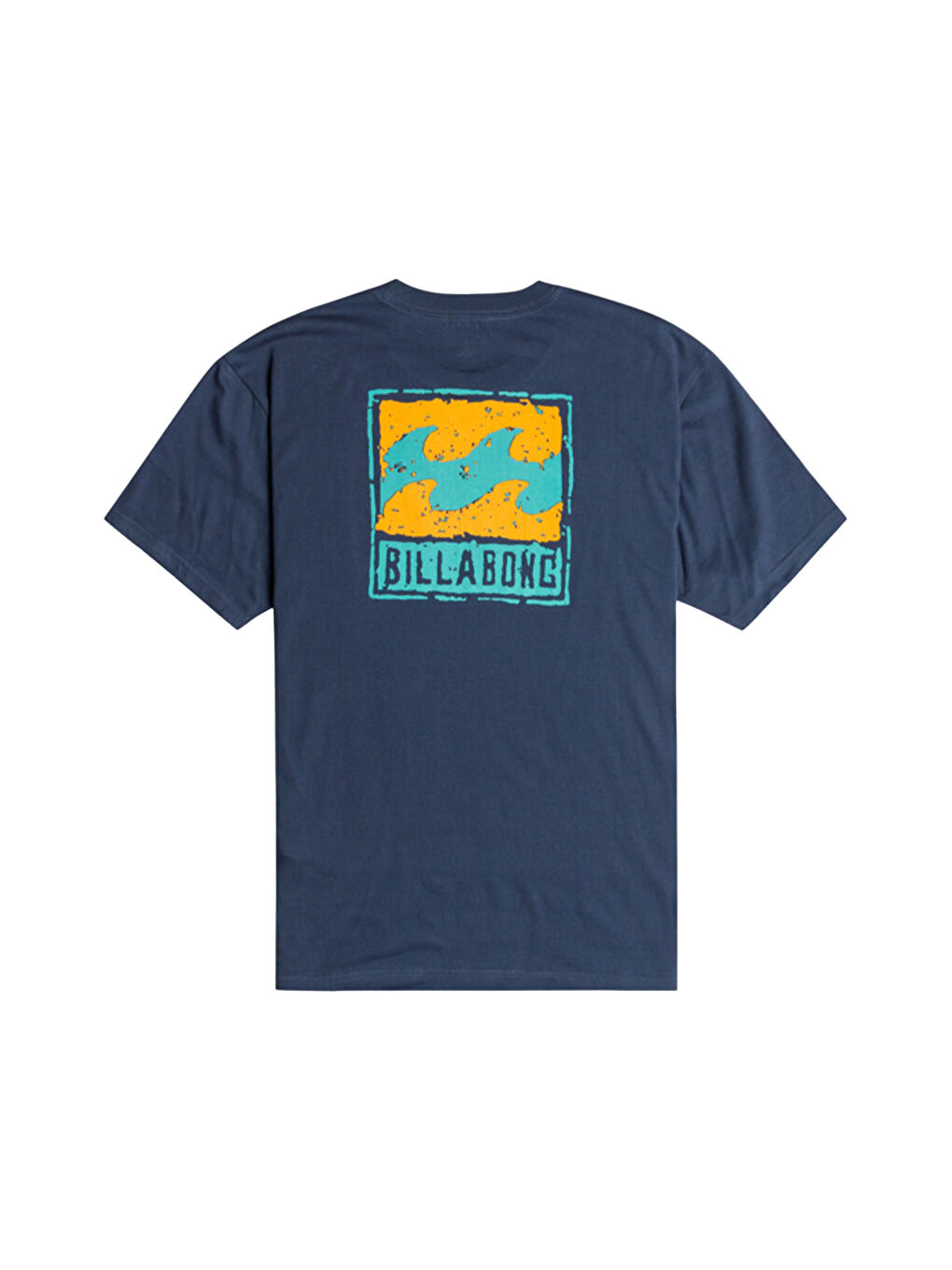 Lacivert Stamp Tees Erkek Mavi Tişört-5