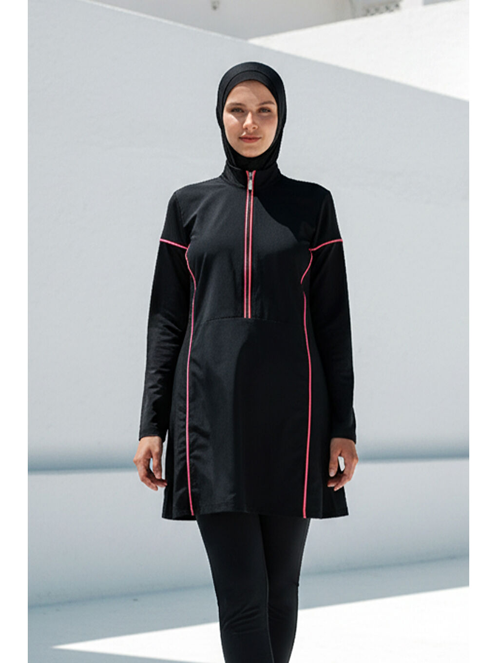 Tam Kapalı Tesettür Mayo Siyah M2271-1