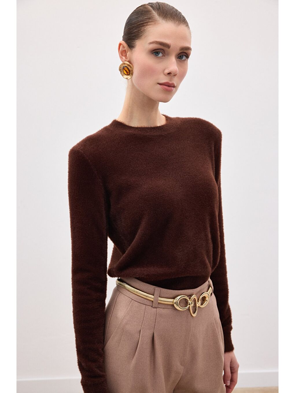 Kahverengi Sakallı Triko - Kahve-2