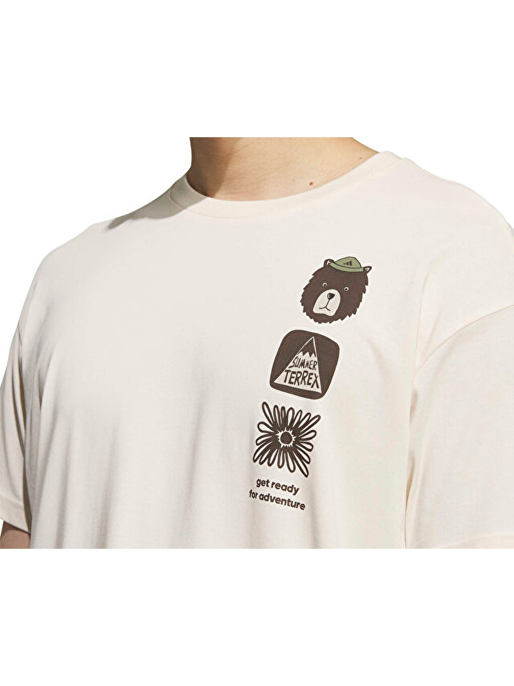 Terrex Mt Gfx Tee Erkek Outdoor Tişörtü Ke7078 Beyaz-2