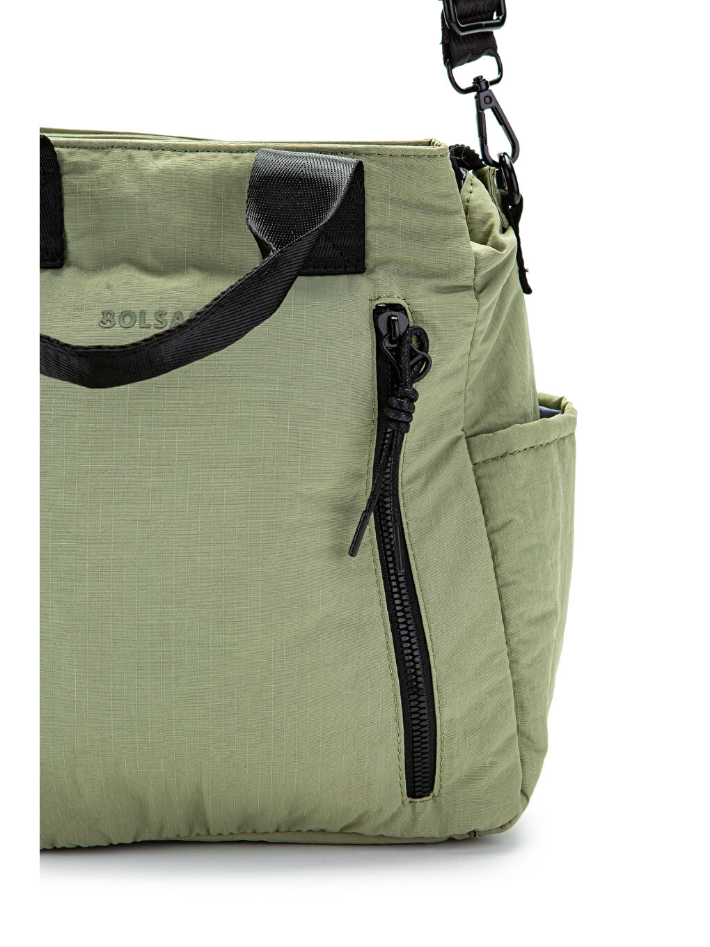 Klinkır Kumaş Kadın Çapraz Çanta Darrel Asker Yeşili-3