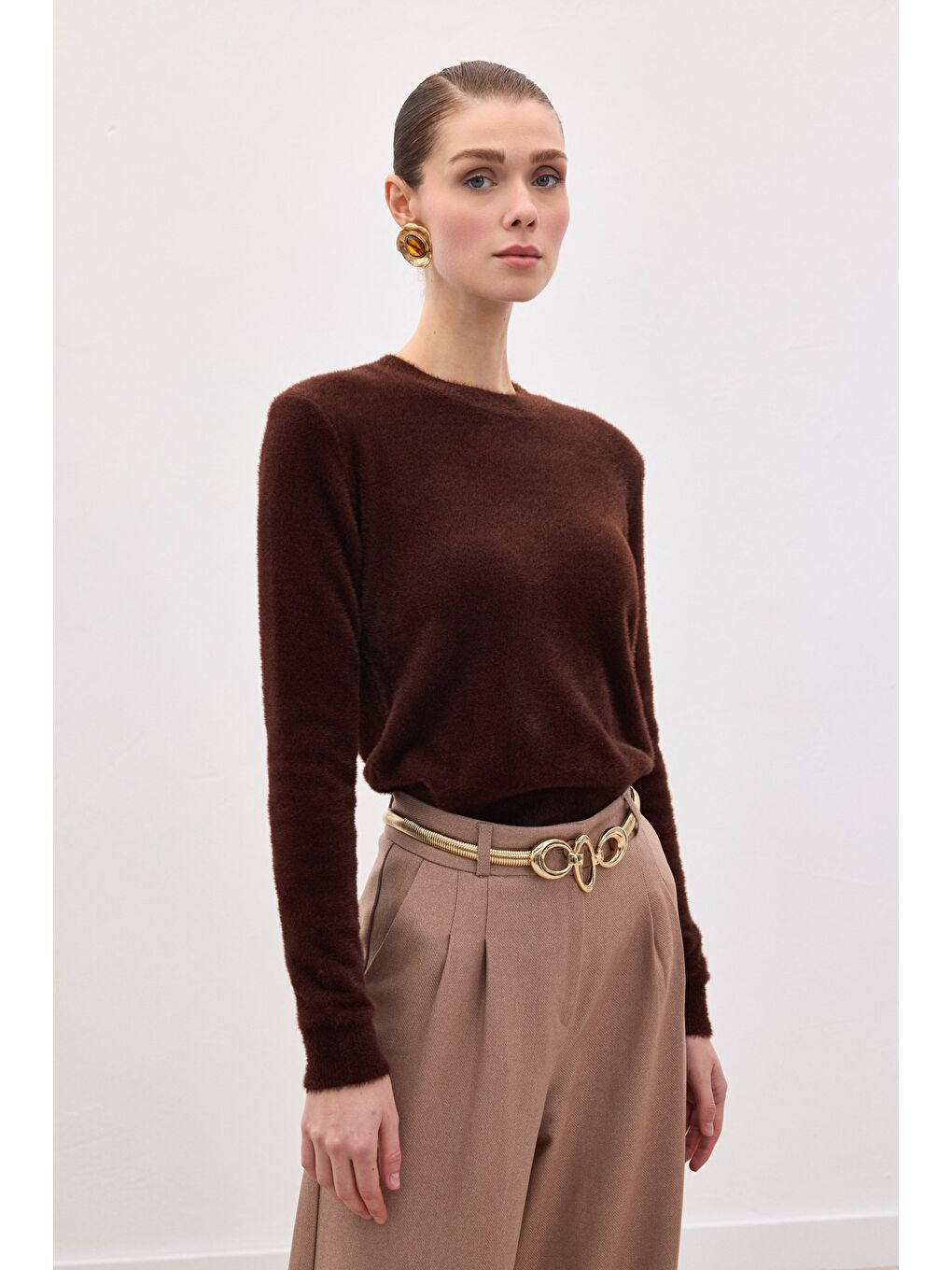 Kahverengi Sakallı Triko - Kahve-3