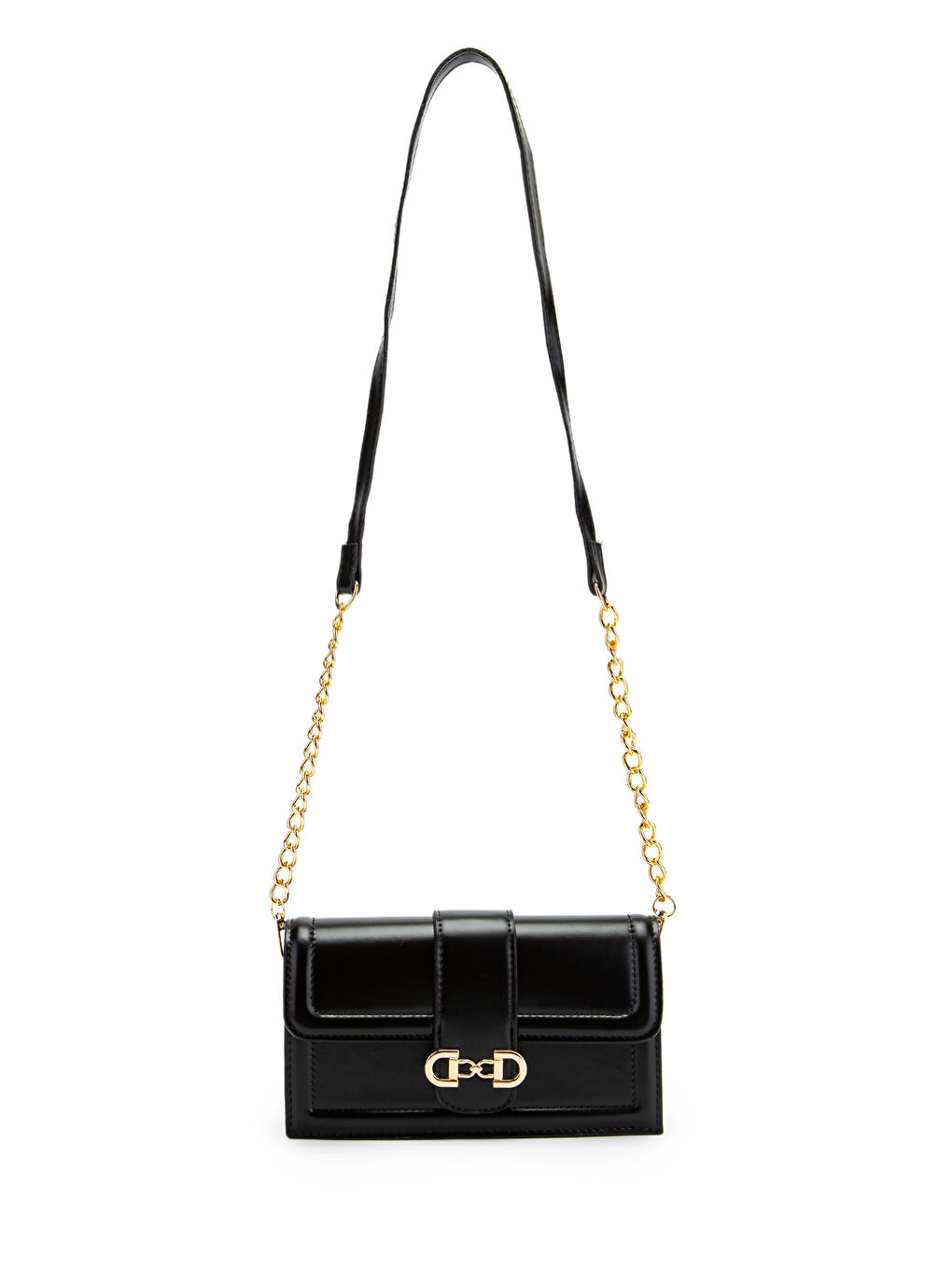 Uzun Askılı Suni Deri Kadın Çapraz Çanta Darla Siyah-1