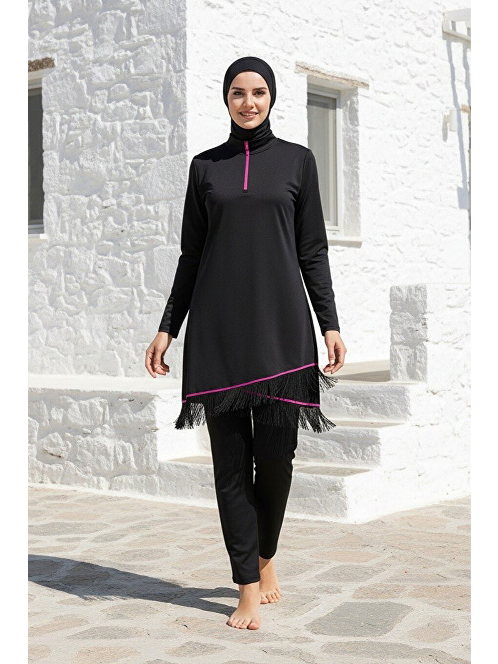 Tam Kapalı Tesettür Mayo Siyah M2105