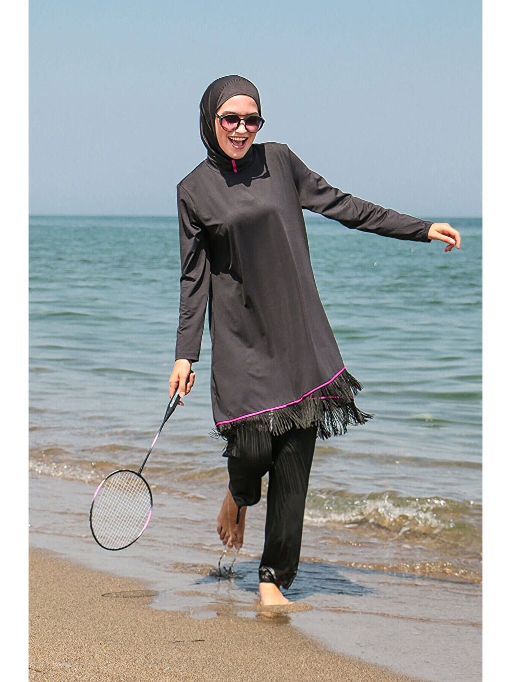 Tam Kapalı Tesettür Mayo Siyah M2105-1