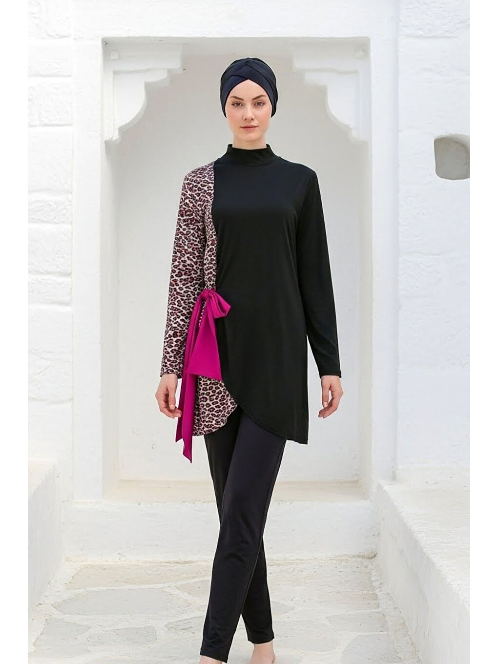 Tam Kapalı Tesettür Mayo Siyah M2104