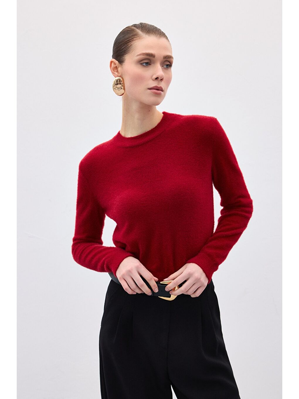 Sakallı Triko - Bordo-2