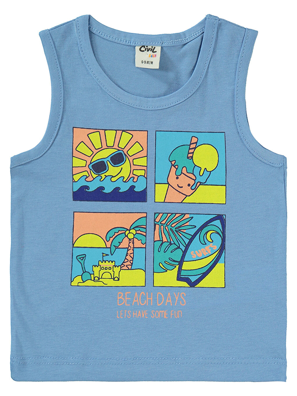 Baby Erkek Bebek Şortlu Takım 6-18 Ay Bebe Mavi-2