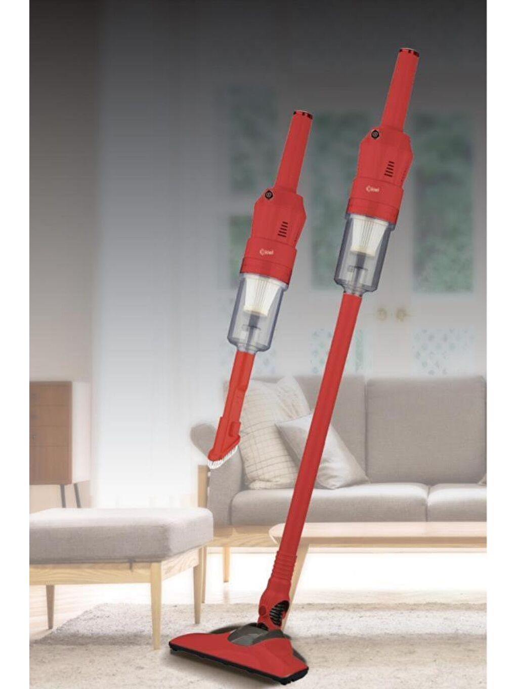 KVC-4108 Dikey Elektrikli Süpürge Kırmızı-1