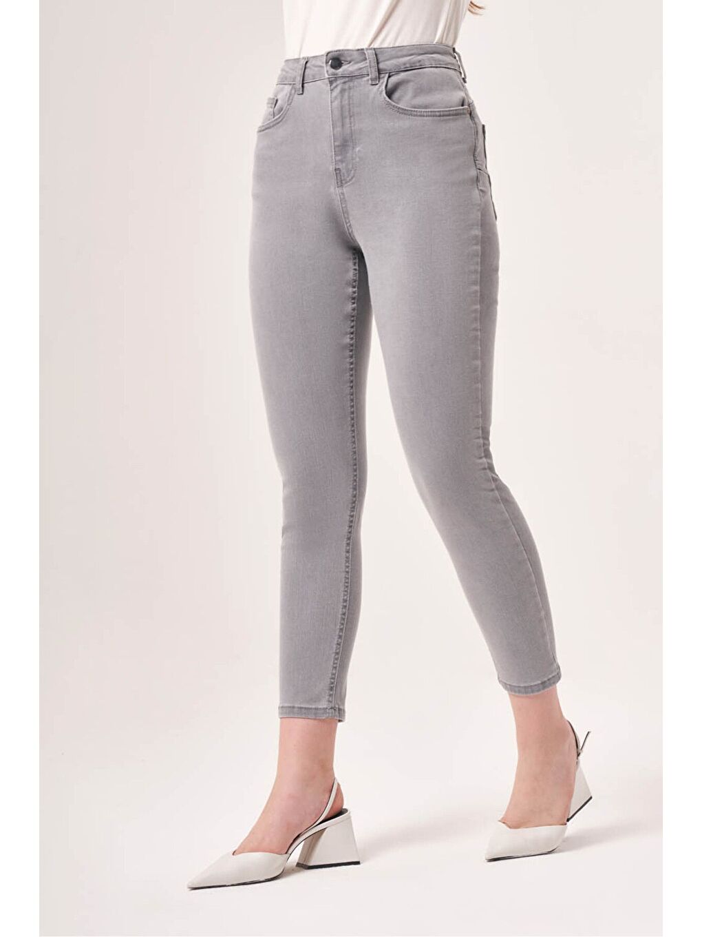 İndigo Gri Denim Pantolon-2