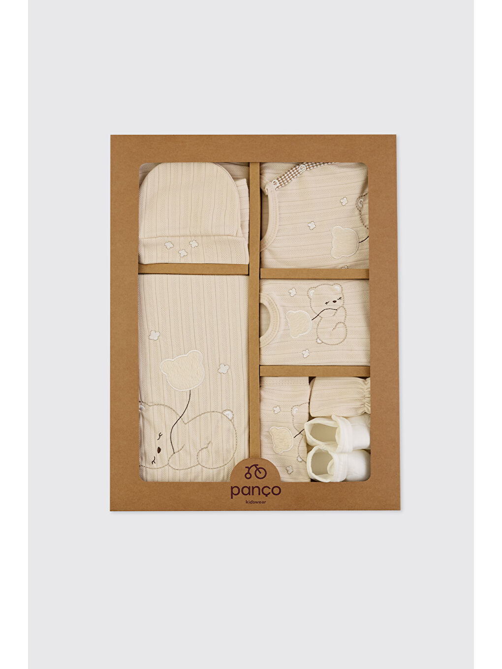 Yenidoğan Bej 10'lu Hastane Çıkış Seti-11