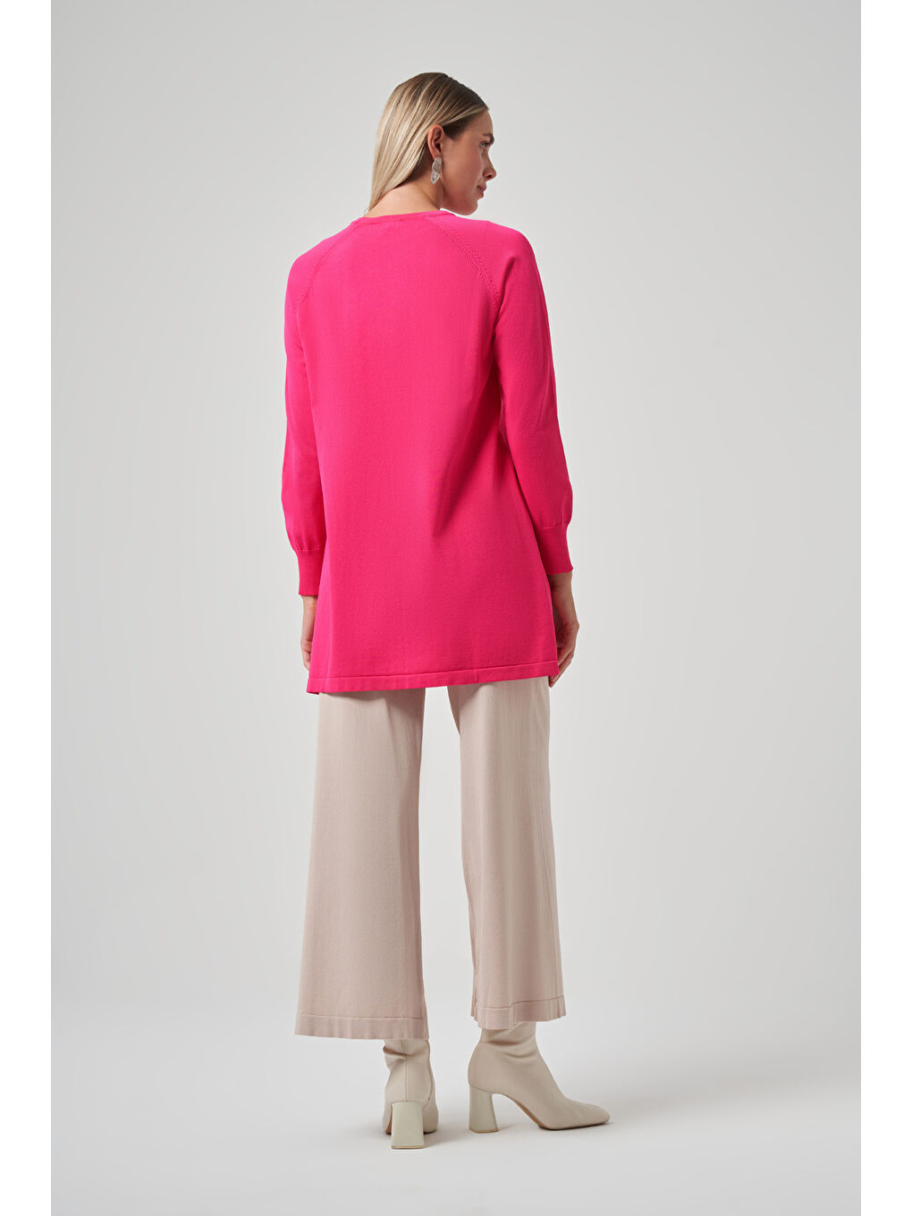 Basic Triko Tunik 907 Fuşya-2