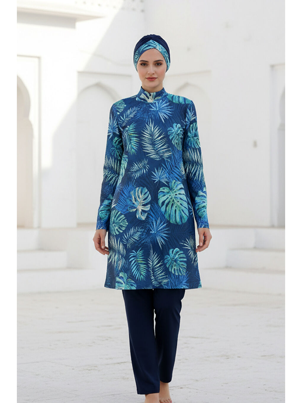 Tam Kapalı Tesettür Mayo Lacivert M2112