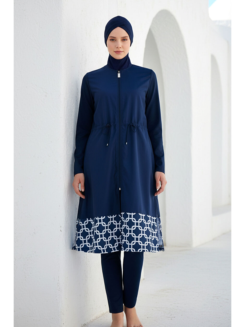 Tam Kapalı Tesettür Mayo Lacivert 1997