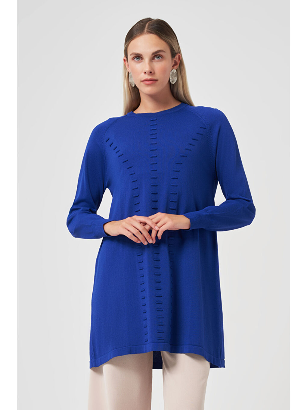 Mavi Basic Triko Tunik 907 Saks