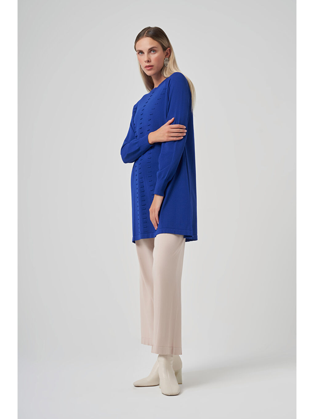 Mavi Basic Triko Tunik 907 Saks-3