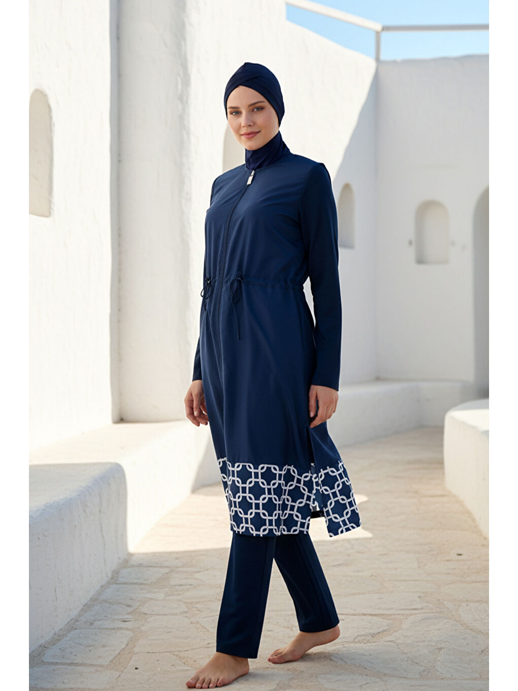 Tam Kapalı Tesettür Mayo Lacivert 1997-3