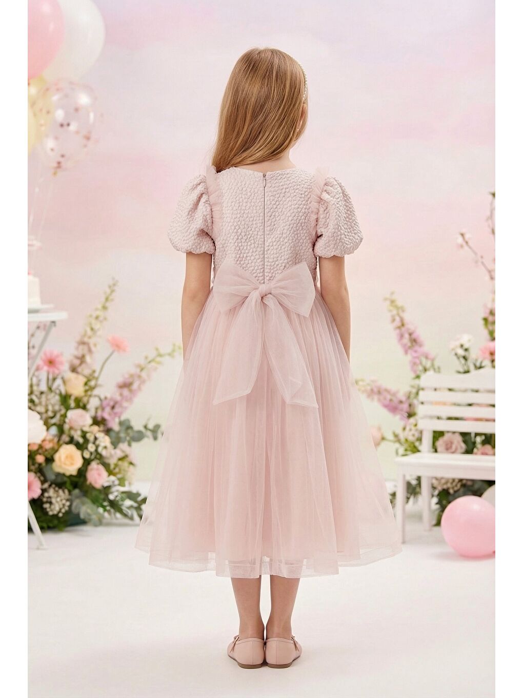 Pembe Kız Çocuk Abiye-2