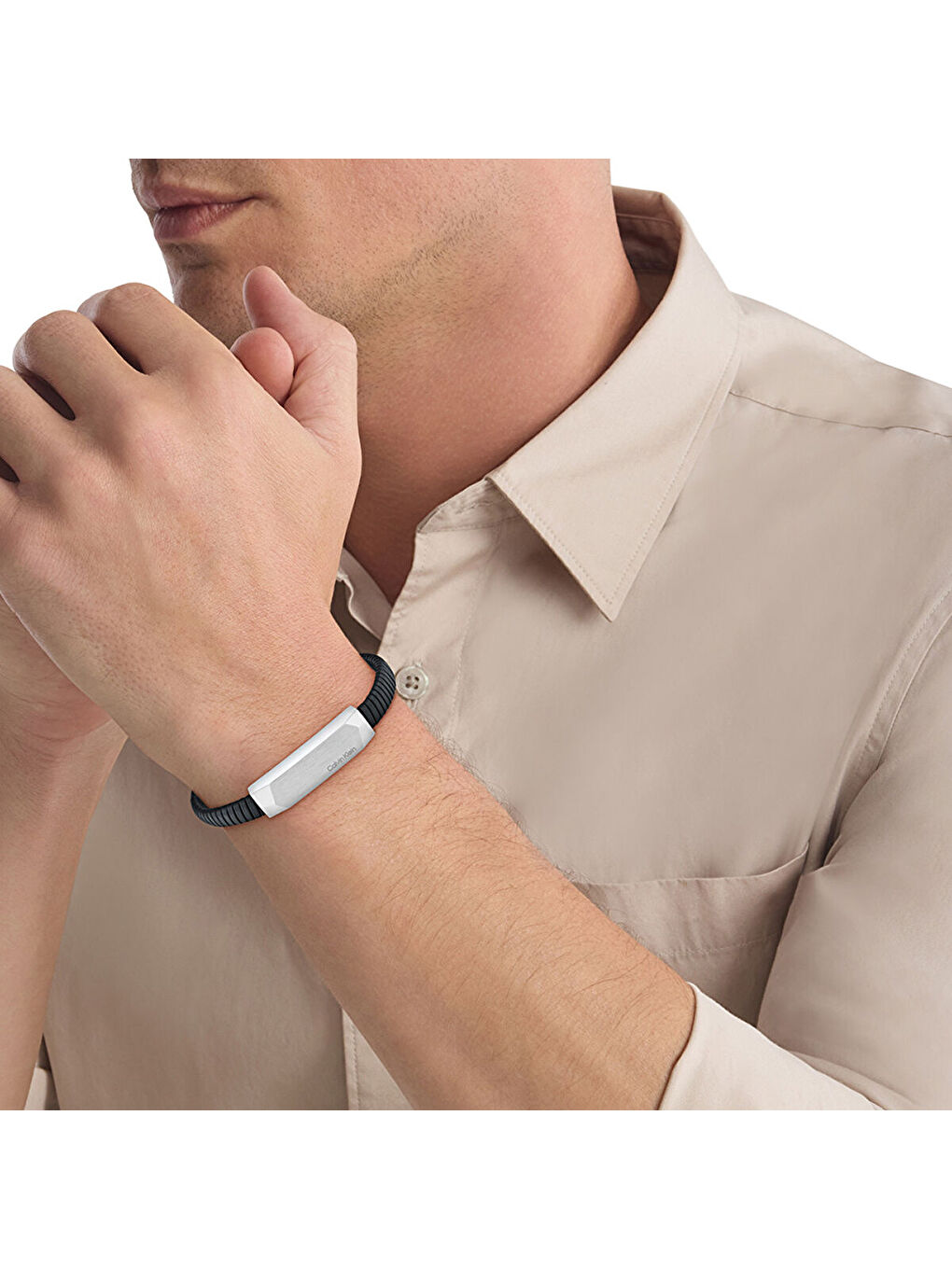 Siyah CKJ35100012 Erkek Bileklik-1