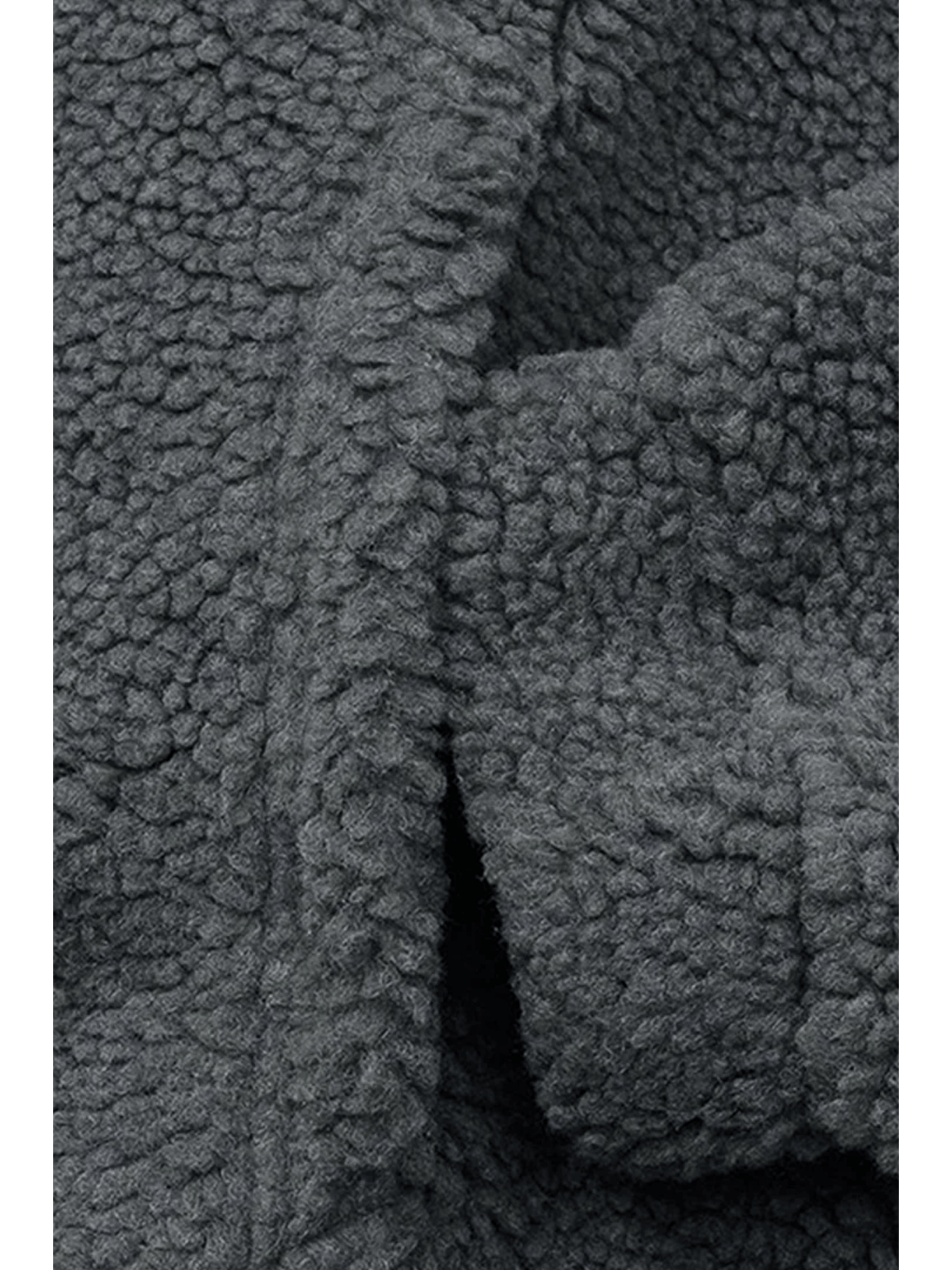 Gri Genıus Store Erkek Kapüşonlu Polar Sherpa Kuzu Kumaş İçi Şardonlu Kapüşonlu Sweatshırt SHERPA-KAP-2