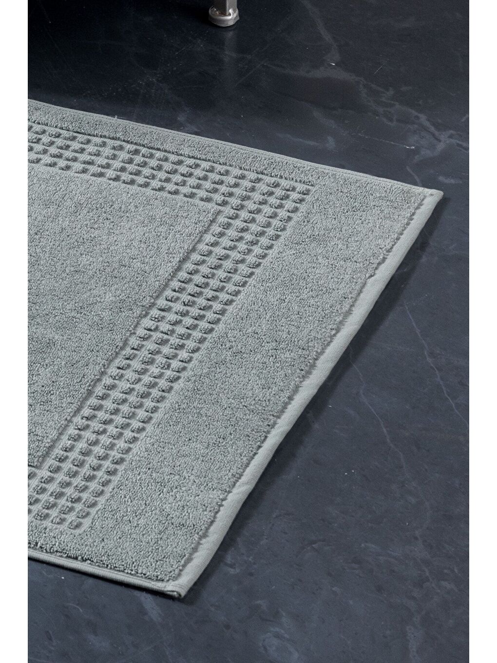 Gri 2 Adet Renkli Banyo Paspas Ayak Havlusu 50x70 ACIKGRI/50X70-1