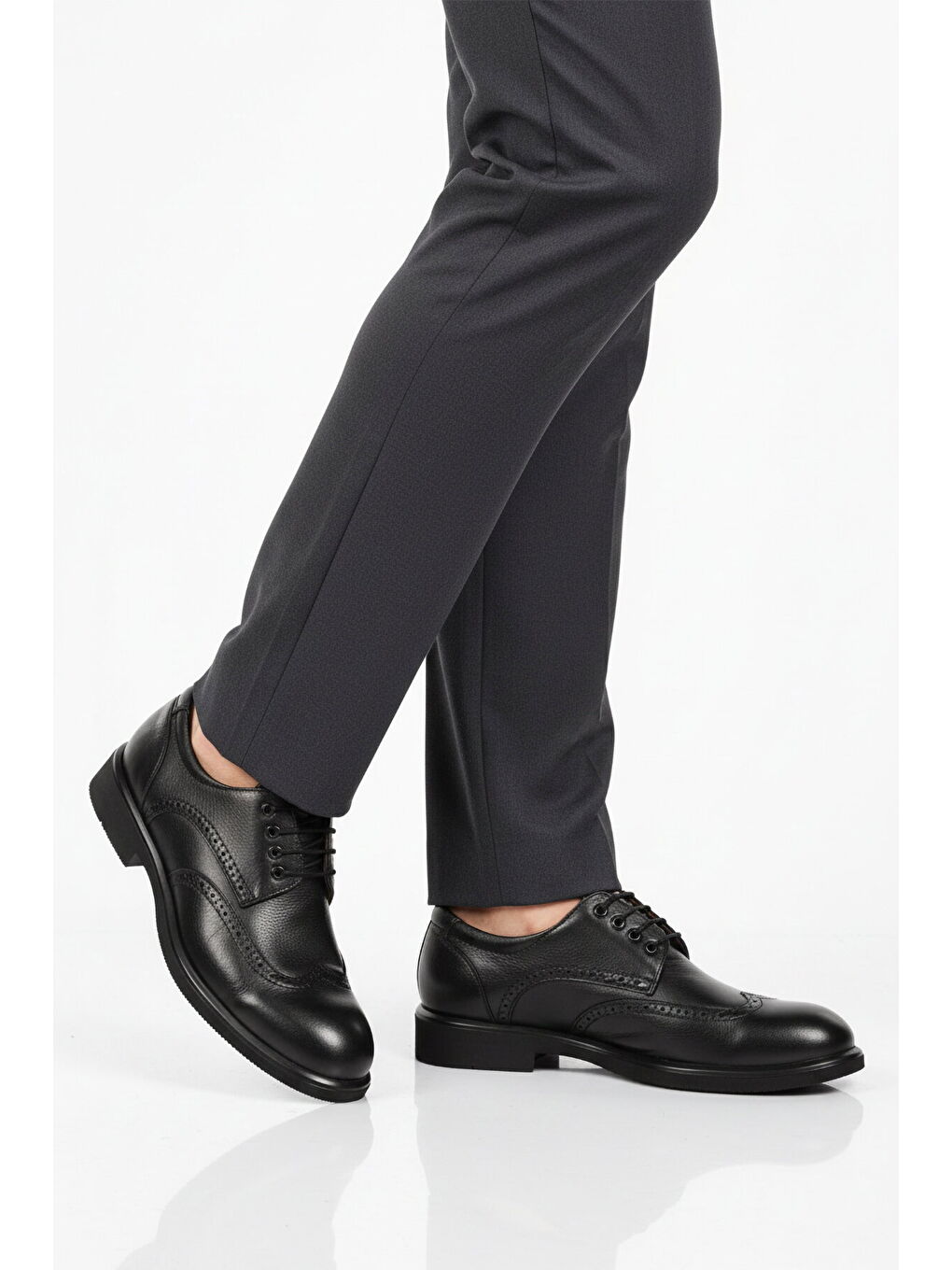 Premium Siyah Hakiki Deri Erkek Klasik Oxford Ayakkabı 2075 M