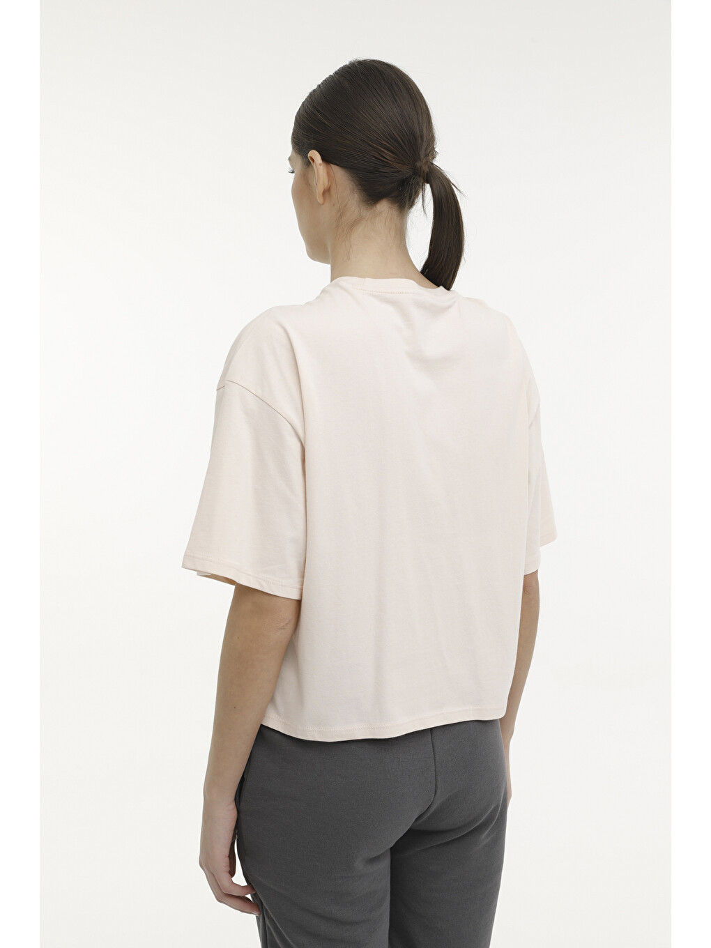 Wb Boxy 11fn95 4fx Pembe Kadın Kısa Kol T-shirt-1