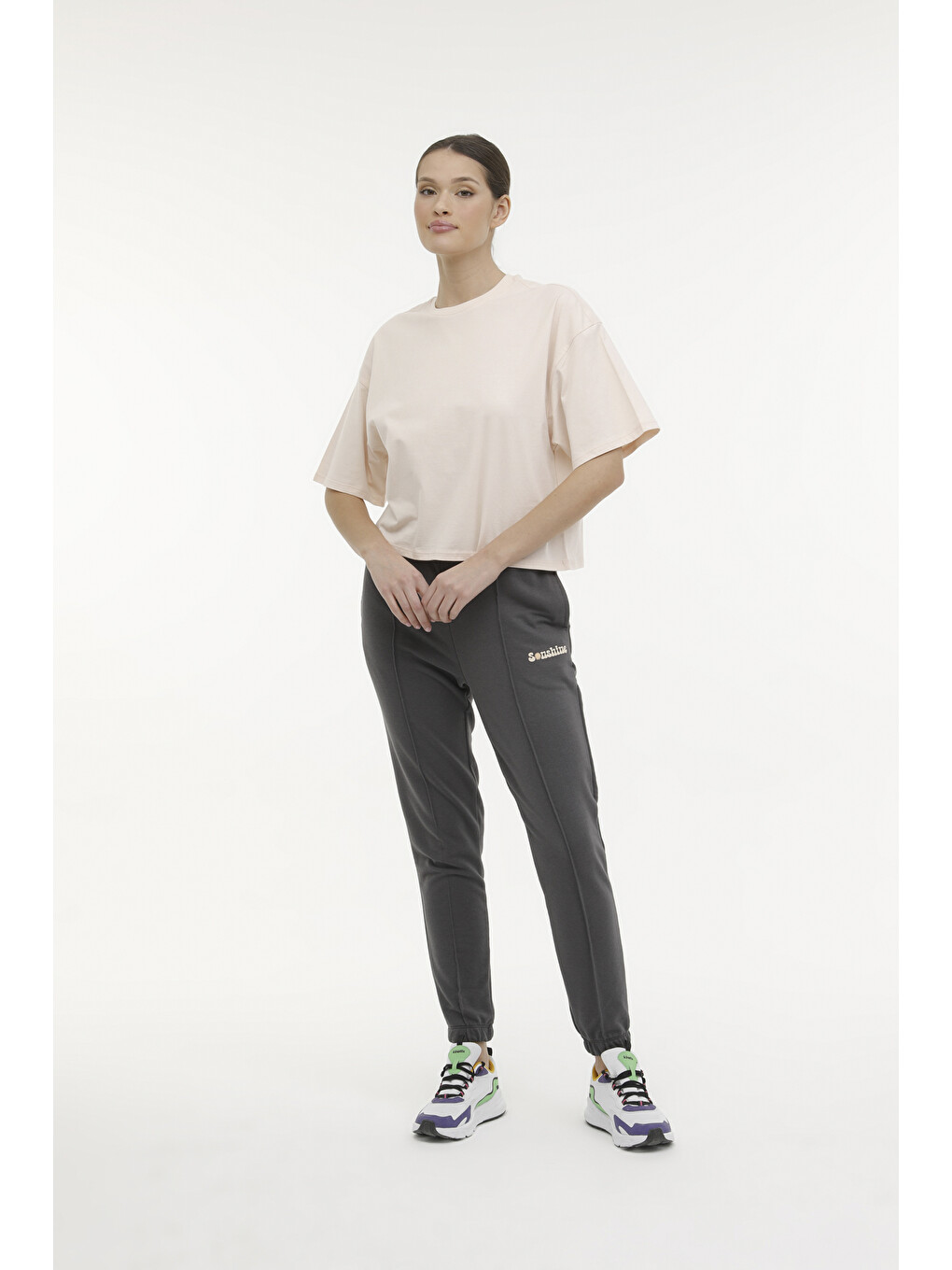 Wb Boxy 11fn95 4fx Pembe Kadın Kısa Kol T-shirt-2