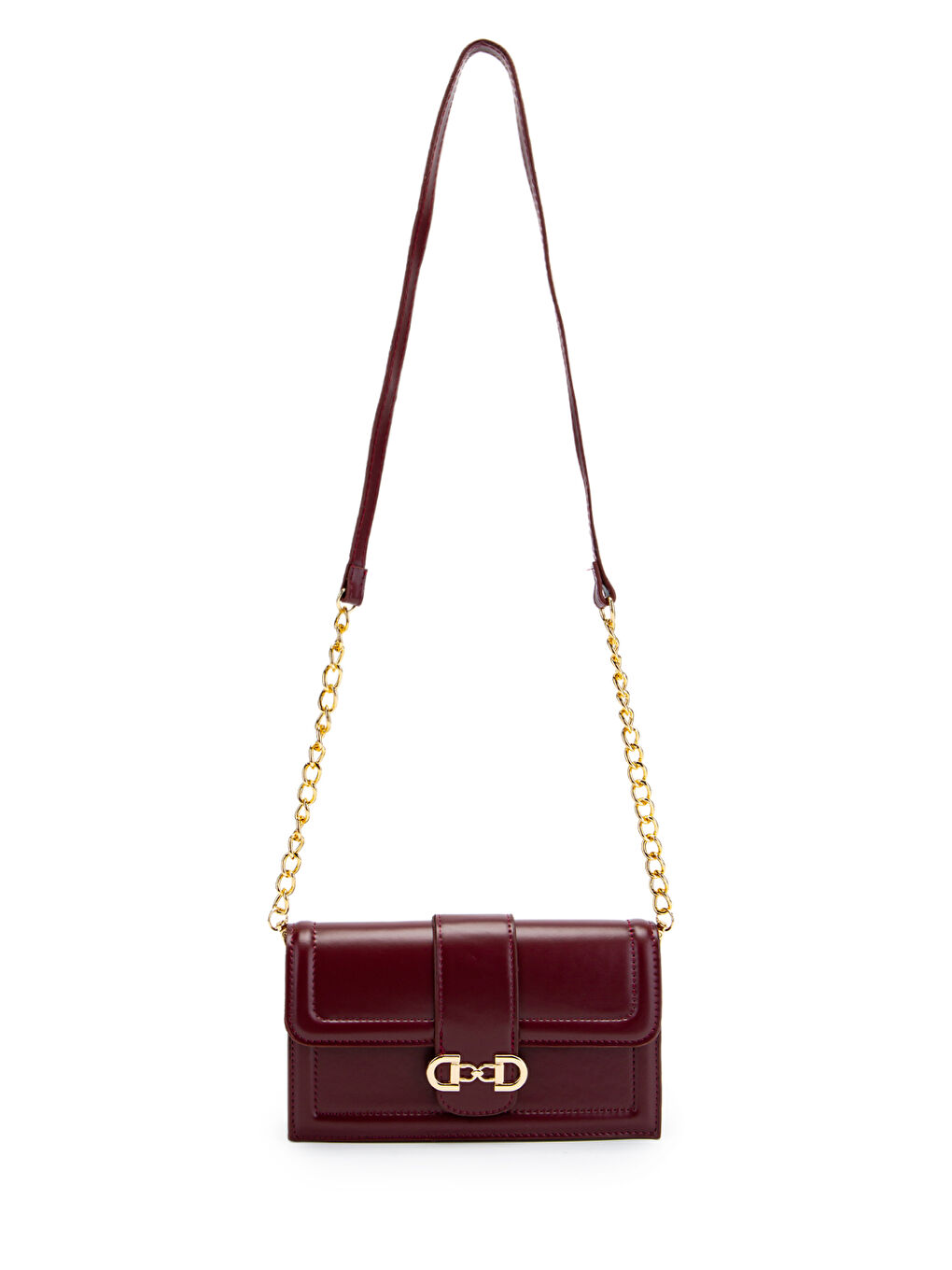 Uzun Askılı Suni Deri Kadın Çapraz Çanta Darla Bordo-1