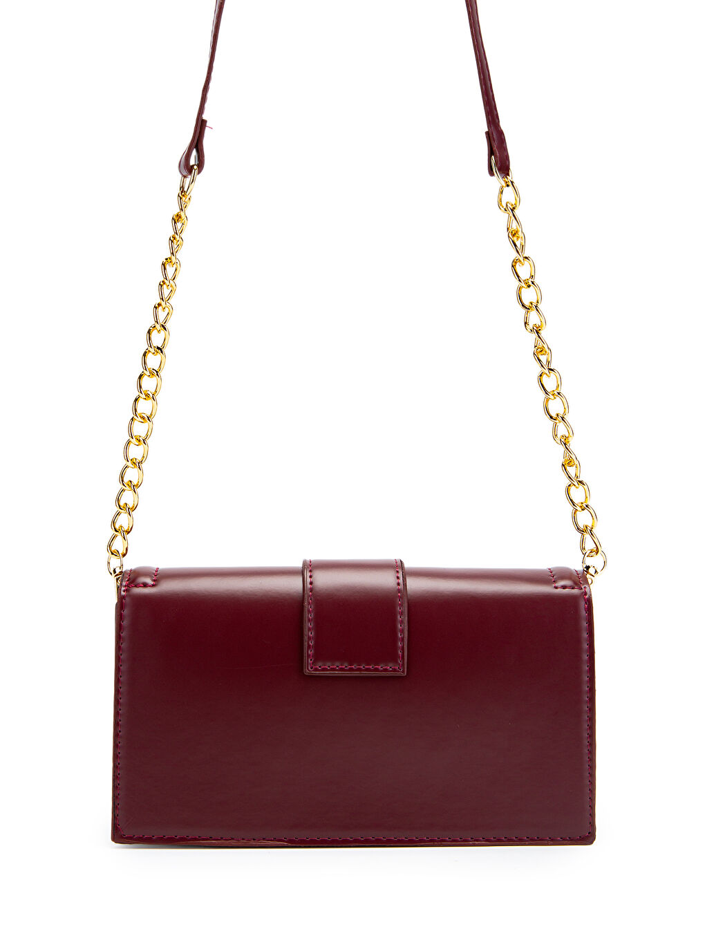 Uzun Askılı Suni Deri Kadın Çapraz Çanta Darla Bordo-2