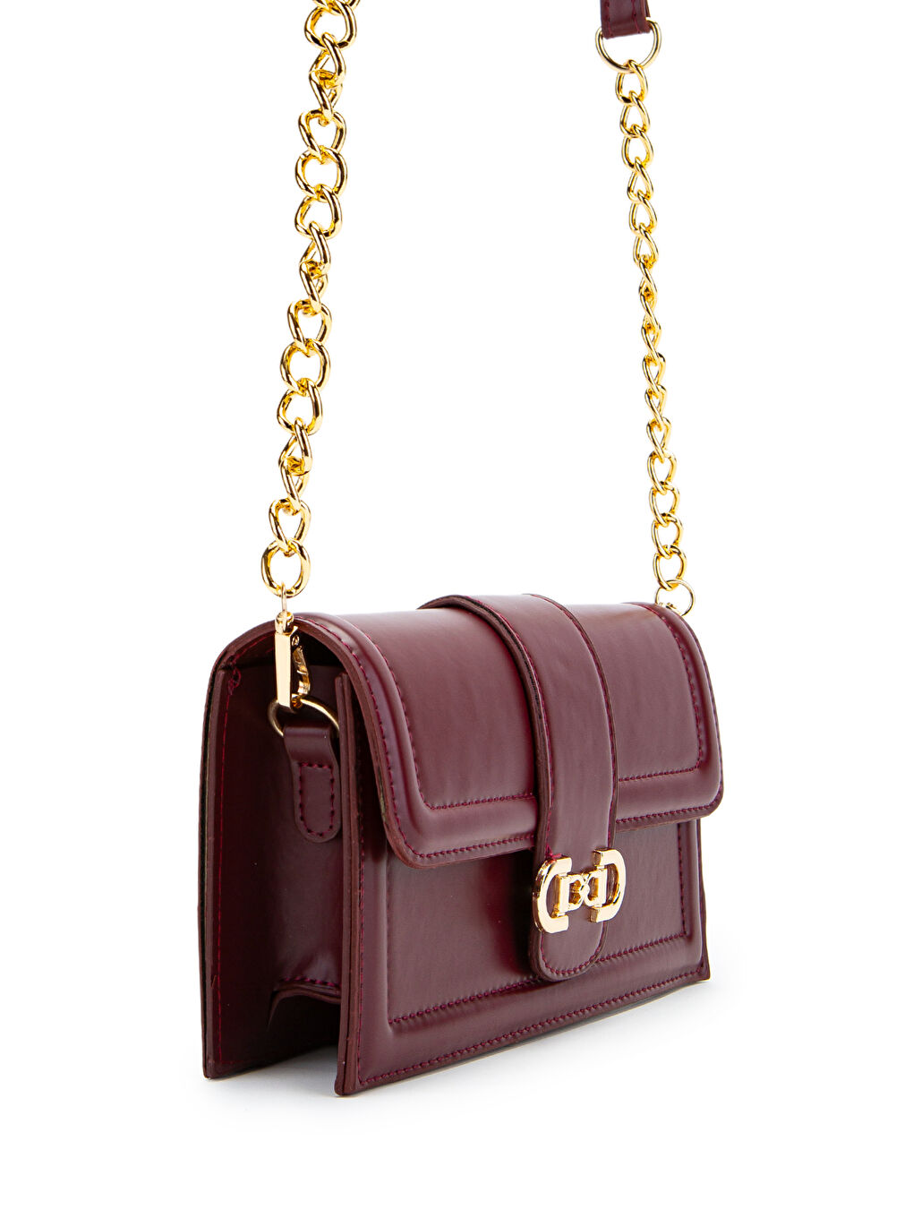 Uzun Askılı Suni Deri Kadın Çapraz Çanta Darla Bordo-3