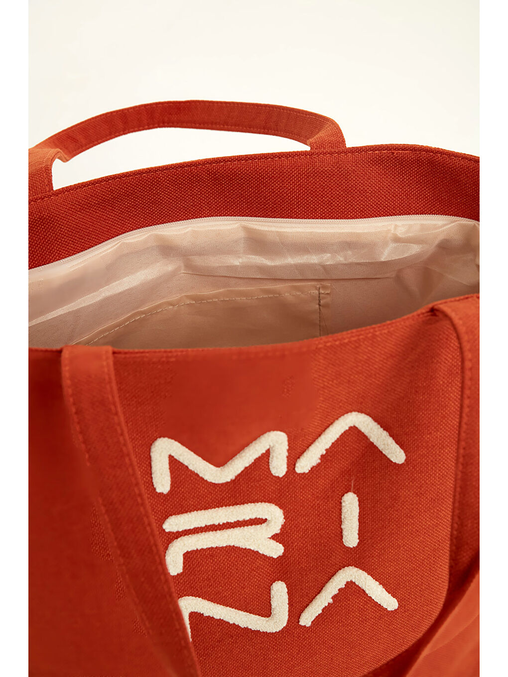 Turuncu Plaj Çantası Astarlı Yazlık Tatil Çantası CA2501-5-3