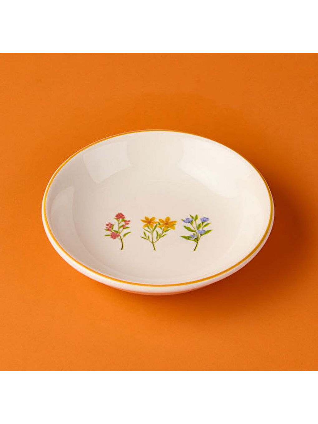 Karışık Kitchen 12 Parça Çıtır Çiçekli Seramik Kahvaltı Takımı - Renkli-3