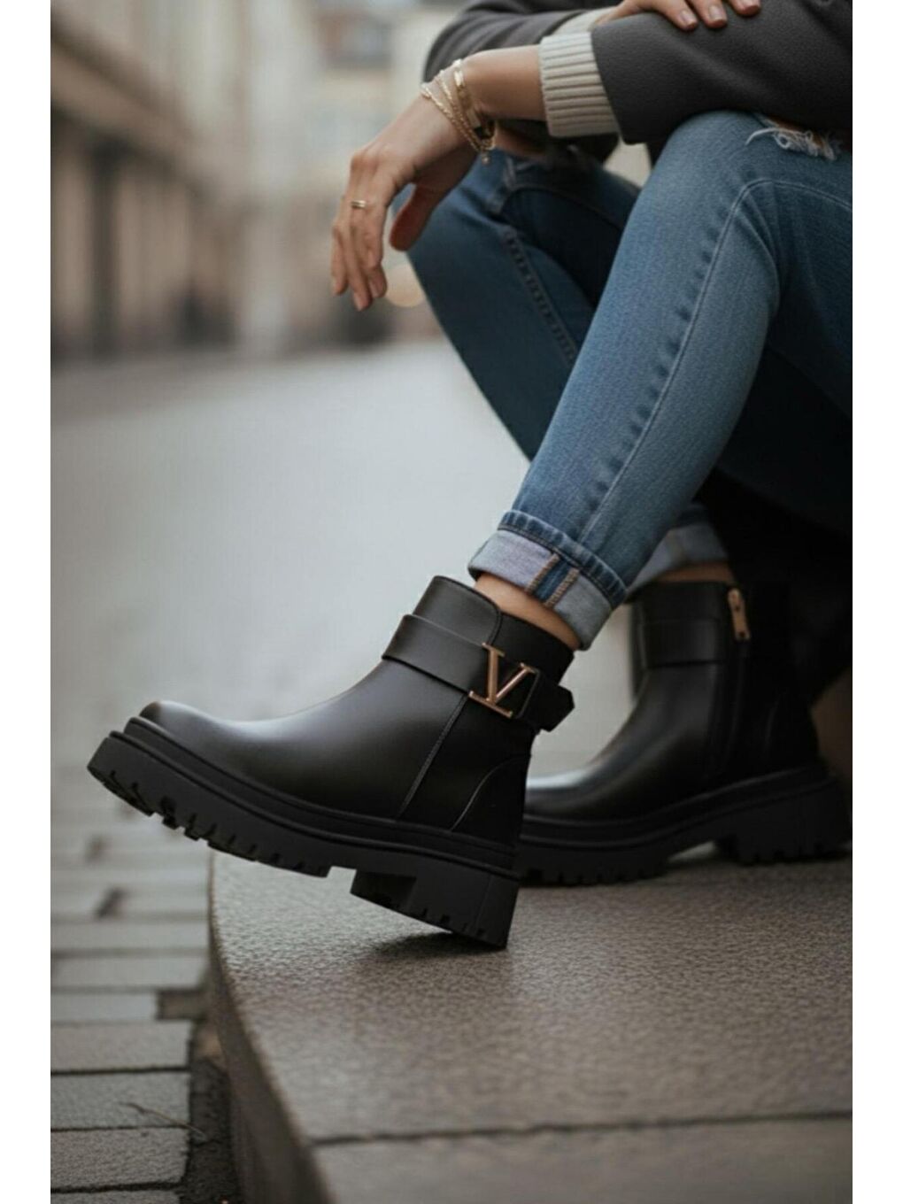 Kadın Viana Garantili Su Geçirmez Kaymaz Taban Dikişli Siyah Bot