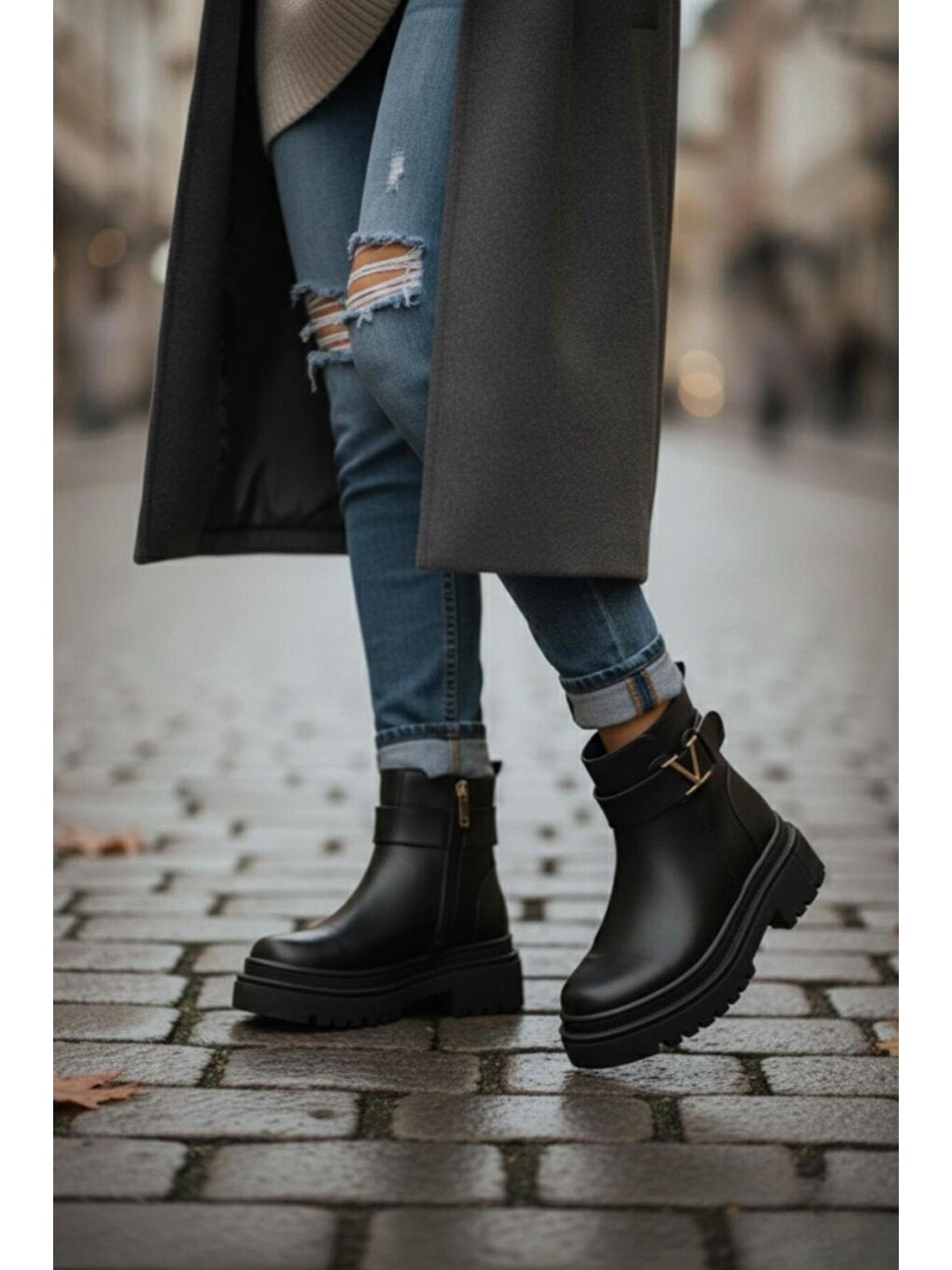 Kadın Viana Garantili Su Geçirmez Kaymaz Taban Dikişli Siyah Bot-1